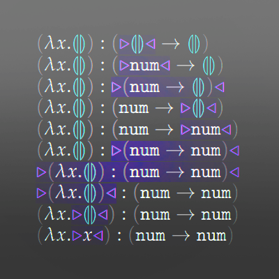 a sequence of transformations in the hazelnut editor calculus